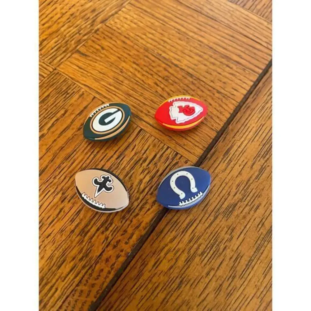 4 Pro team football charms compatible with crocs